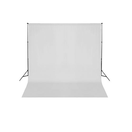 vidaXL Système de support de toile de fond 600 x 300 cm Blanc