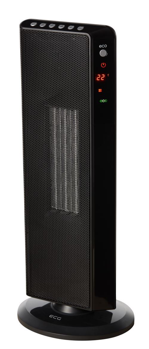 ECG KT 200 DT Black - Radiateur céramique - 1200/2000 W - Minuterie - Télécommande