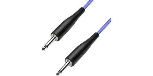 Câble instrument Paccs 2X J6.35mm 6M Bleu Câble jack bleu Jack 6,3 mm