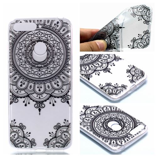 Coque en TPU impression de motifs souple fleur de dentelle pour votre Huawei Y6 (2018)/Honor 7A (without Fingerprint Sensor)