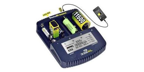 Chargeur de piles rondes NiCd, NiMH, Li-ion AccuPower IQ338XL