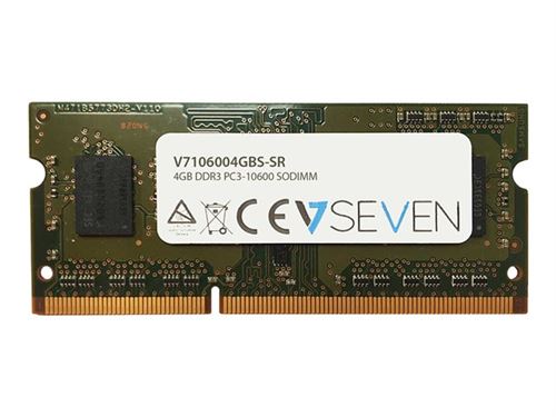 V7 - DDR3 - module - 4 GB - SO DIMM 204-PIN - 1333 MHz / PC3-10600 - CL9 - niet-gebufferd - niet-ECC