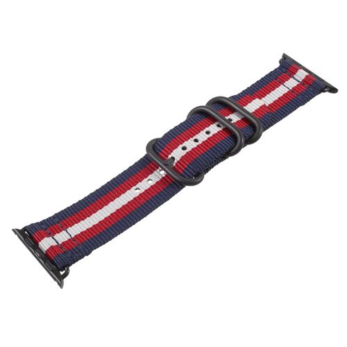 Bracelet en TPU boucle de fermeture de bracelet de nylon multicolore pour votre Apple Watch 3/2/1 38mm