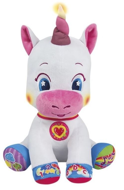 Clementoni doudou interactif Unicorn girls 28 cm blanc