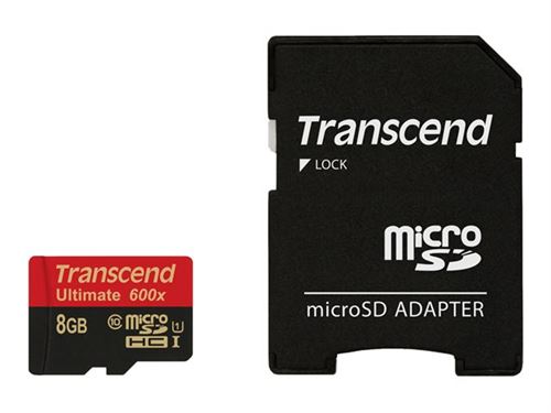 Transcend Ultimate - carte mémoire flash - 8 Go - microSDHC UHS-I