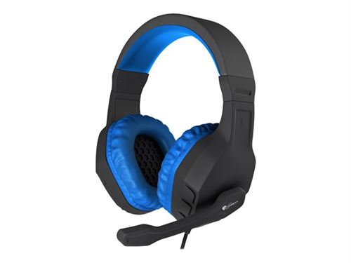 Natec Genesis Argon 200 - Koptelefoon - over oor - met bekabeling - 3,5 mm-stekker - zwart, blauw