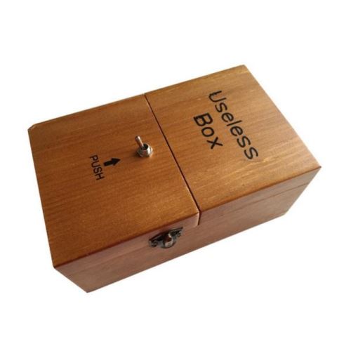 Boîte Inutile Avec Tigre Auto-éteint - Gadget En Bois, USB, Lumière Multicolore, Pour Bureau, Cadeau Drôle - 6