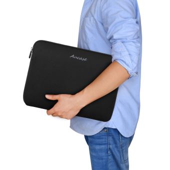 Housse en Néoprène pour Ordinateur Portable 14-16, Sac Pochette Protection  PC/Notebook/Ultrabook jusqu'à 16, Laptop Sleeve 15.6, Gris/Rose