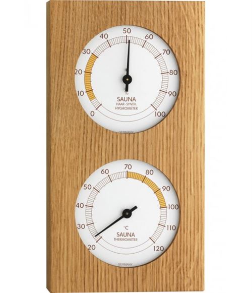 Thermomètre TFA Thermohygromètre analogique pour sauna 40.1052.01 naturel