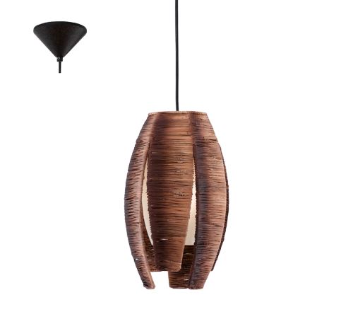 Suspension raphia mongu d19 cm - marron
