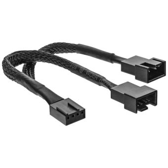 InLine Y-cable - Répartiteur d'alimentation de ventilateur - MLI à 4 broches (M) pour MLI à 4 broches (F) - 15 cm - noir - 1