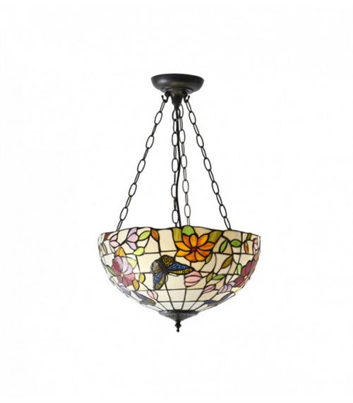 Suspension inversée 40 cm Butterfly, verre et métal
