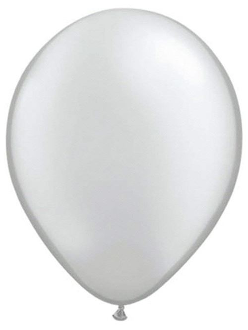 Folat einfarbige Metallic Ballons Argent 10 Pack