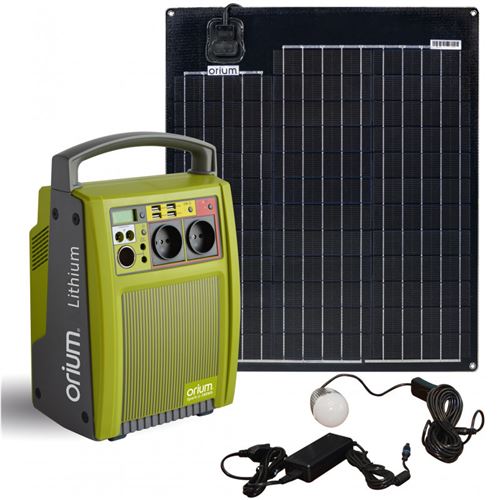 Orium - Pack Station d'énergie portative IZZYWATT 288 et panneau solaire semi-rigide 50W M