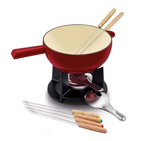Beka 16304204 Service à Fondue, Fonte, Rouge, 25 cm