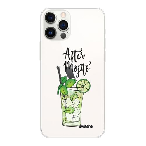Coque pour iPhone 12/12 Pro souple transparente After Mojito Motif Ecriture Tendance [Evetane®]