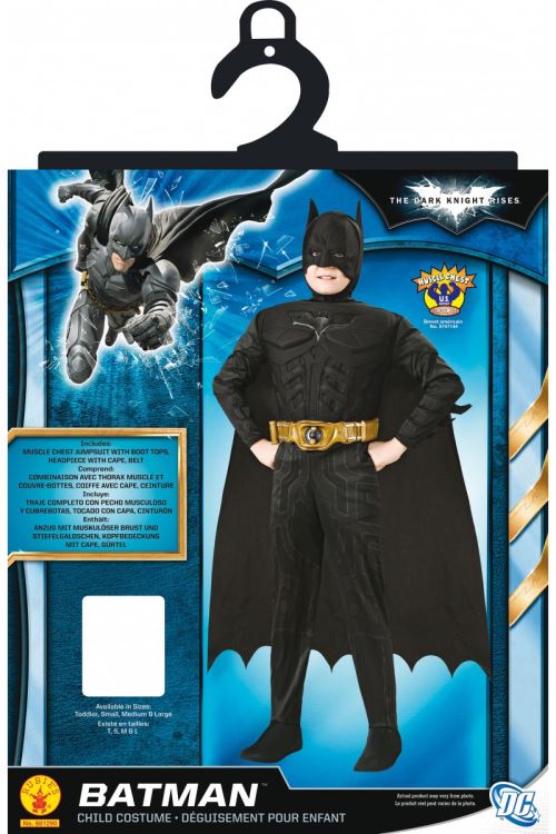 Dc comics batman - deguisement luxe - taille m 5-6 ans, fetes et  anniversaires
