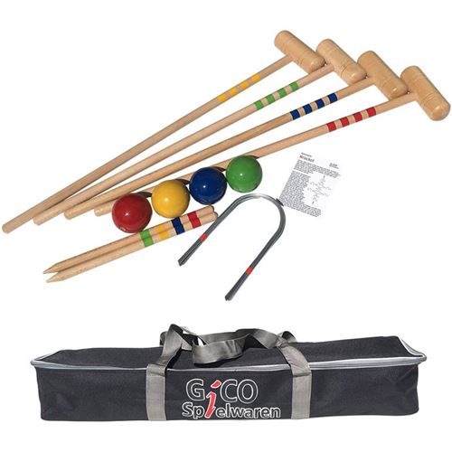 Croquet 80 cm 4 joueurs sac toile