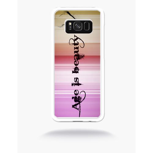 Coque L'age Est La Beauté Art Graphique Compatible Samsung S8 Bord Transparent