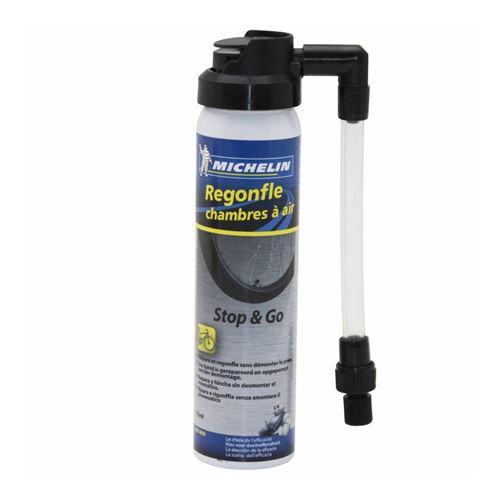 Bombe anti-crevaison michelin stop&go pour pneu tubeless-tubetype presta-schrader (75ml)