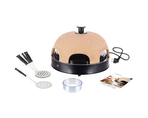 Emerio po 115984 four à pizza, terracotta orange, noir