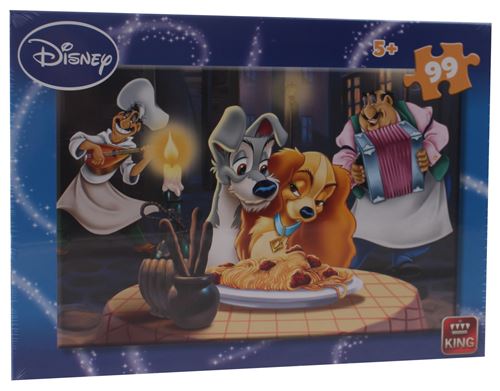 King puzzle 99 pièces Disney Belle et le Clochard