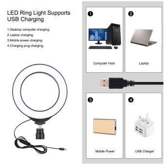 17€38 sur Kit Ring Light PULUZ 140cm support de bureau à Base