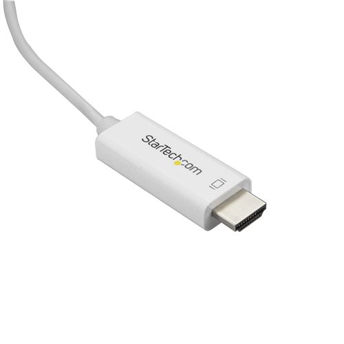 startech 3m / 10ft usb c to hdmi cable - 4k at 60 hz - white noir