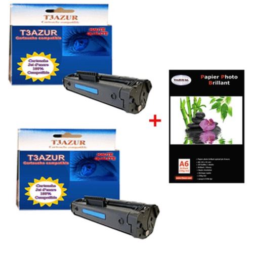 T3AZUR – Lot 2 Toner compatible Brother MFC8420 / MFC8820D+ Pack 20 papiers photos A6 230gr