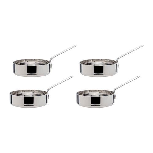 COSY&TRENDY 8315881 Set de 4 petites pôeles a frire acier inoxydable D12Cm