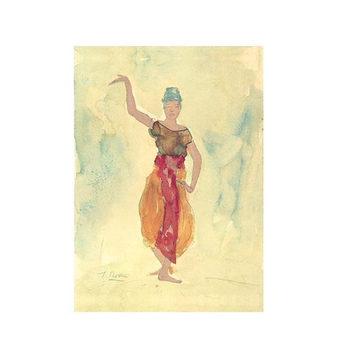 Affiche Danseuse Cambodgienne - Auguste RODIN (1840-1917) Draeger la carterie