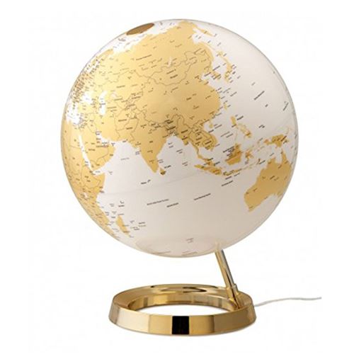 Globe terrestre lumineux Light & Colour Ø 30 cm - Métal doré - Atmosphère