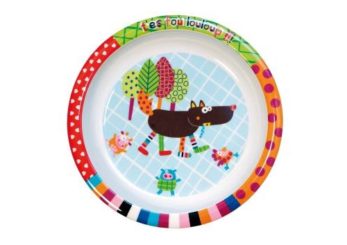 Assiette louloup 21 cm t'es fou louloup
