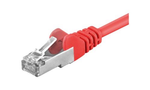 goobay câble de réseau - 25 cm - rouge