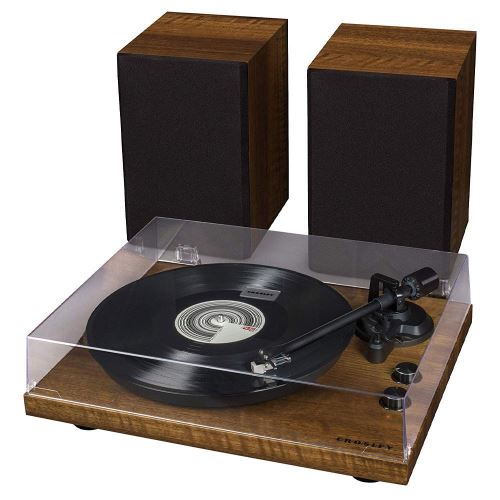 Crosley C62 platine vinyle Bluetooth avec enceintes externes - noyer