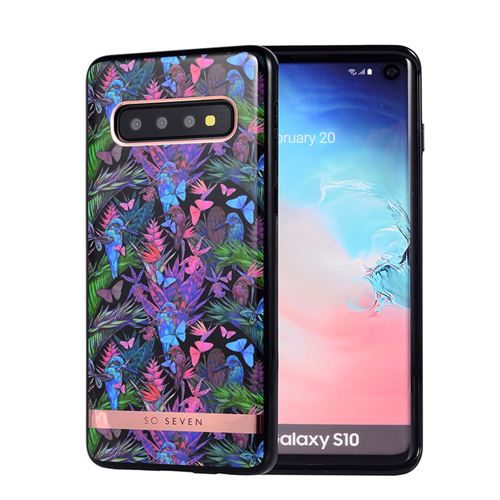 So Seven - Coque Phuket tropicale PAPILLON NOIR: SAMSUNG GALAXY S10