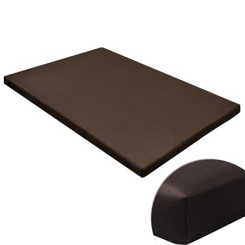 Tapis plat rectangulaire pour chien marron taille M