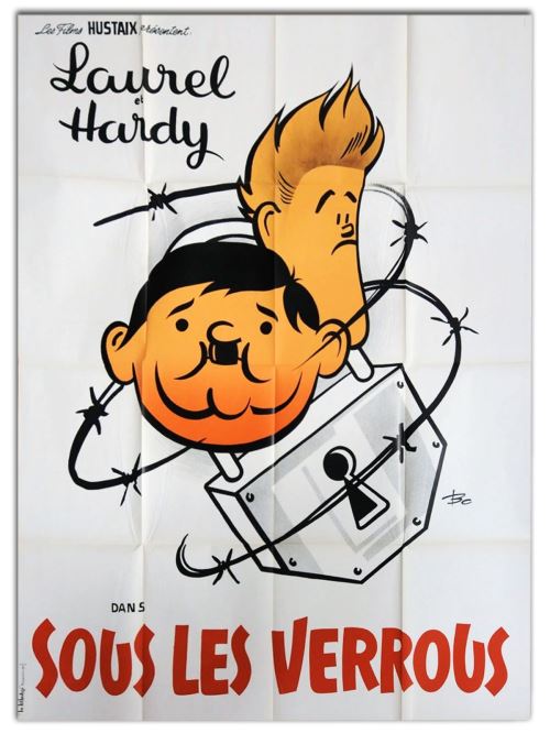 Sous les Verrous - Laurel & hardy (Pardon Us) AFFICHE CINEMA ORIGINALE