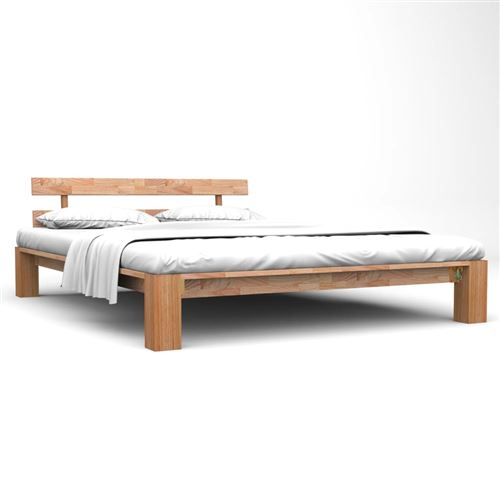 VidaXL Cadre de lit 160 x 200 cm Bois de chêne massif