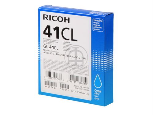 Ricoh 405766 Druckerpatrone (Gel) cyan GC 41CL