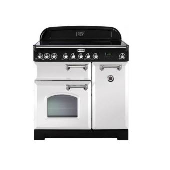 Piano de cuisson vitrocéramique falcon cdl90ecwh/c-eu blanc chrome