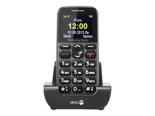 DORO Primo 215 - Téléphone de service - microSD slot - Écran LCD - 160 x 128 pixels - gris