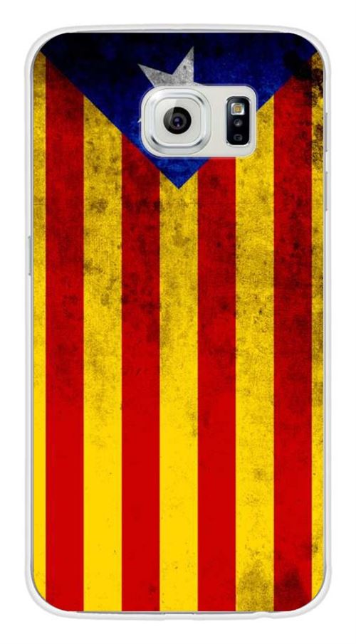 Coque en silicone imprimée compatible Samsung Galaxy S6 Drapeau Catalogne