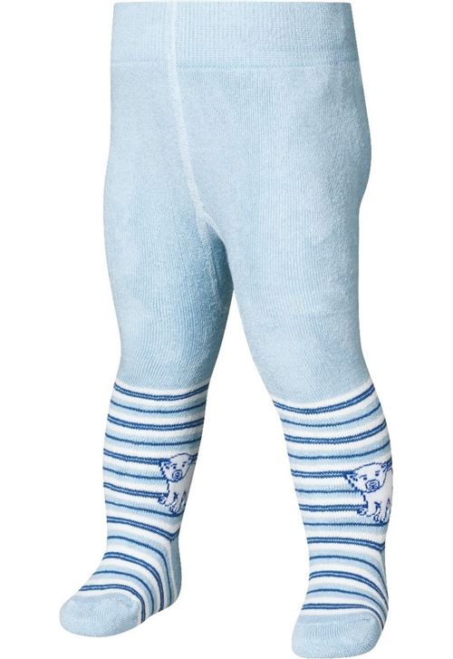 Playshoes collants ours polaire filles coton bleu clair