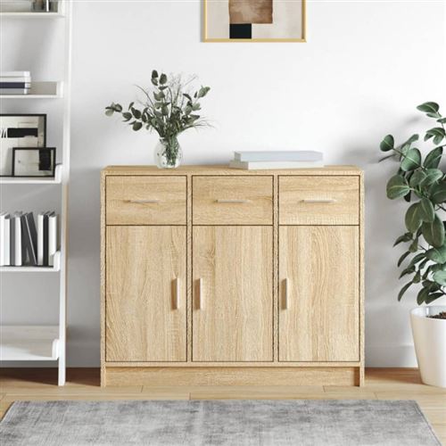 VIDAXL - Buffet - Sonoma Oak - 91x28x75 cm - Image 3