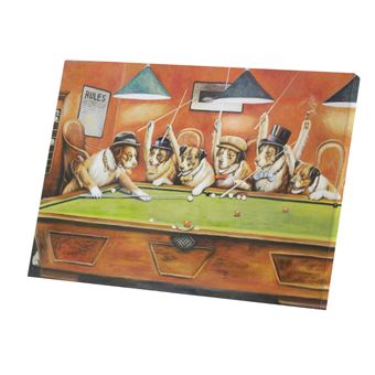 Animaux Impressions Sur Toile Chiens Jouant Au Billard