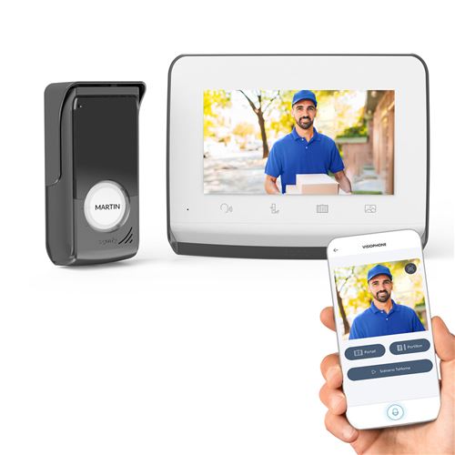 Somfy Visiophone V350 Connect, Interphone connecté - Ecran 7 pouces