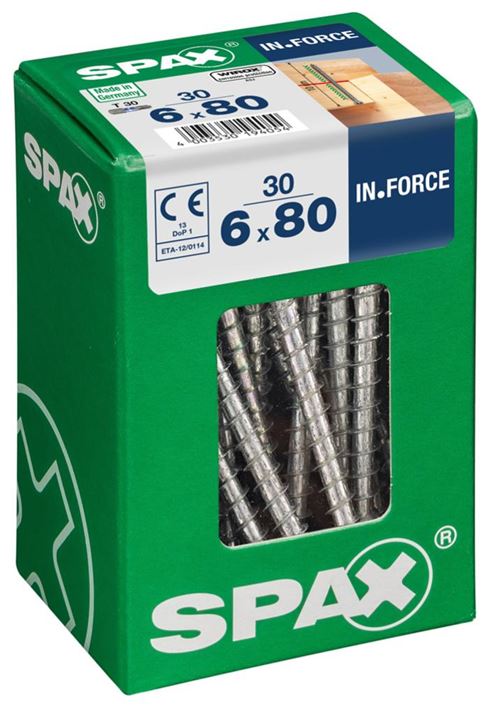 Spax Lot De 30 Vis Acier Tête Cylindrique, Diam.6 Mm X L.80 Mm - Image 3