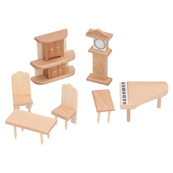 Maison de Poupée Accessoires Meubles miniatures bois salon 5 pièces 8126 