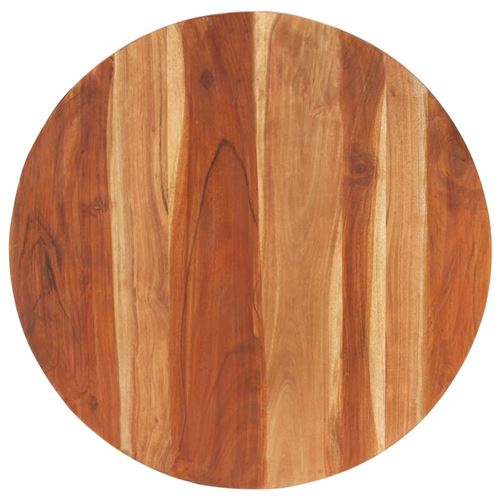 vidaXL Dessus de table Bois solide Rond 15-16 mm 80 cm